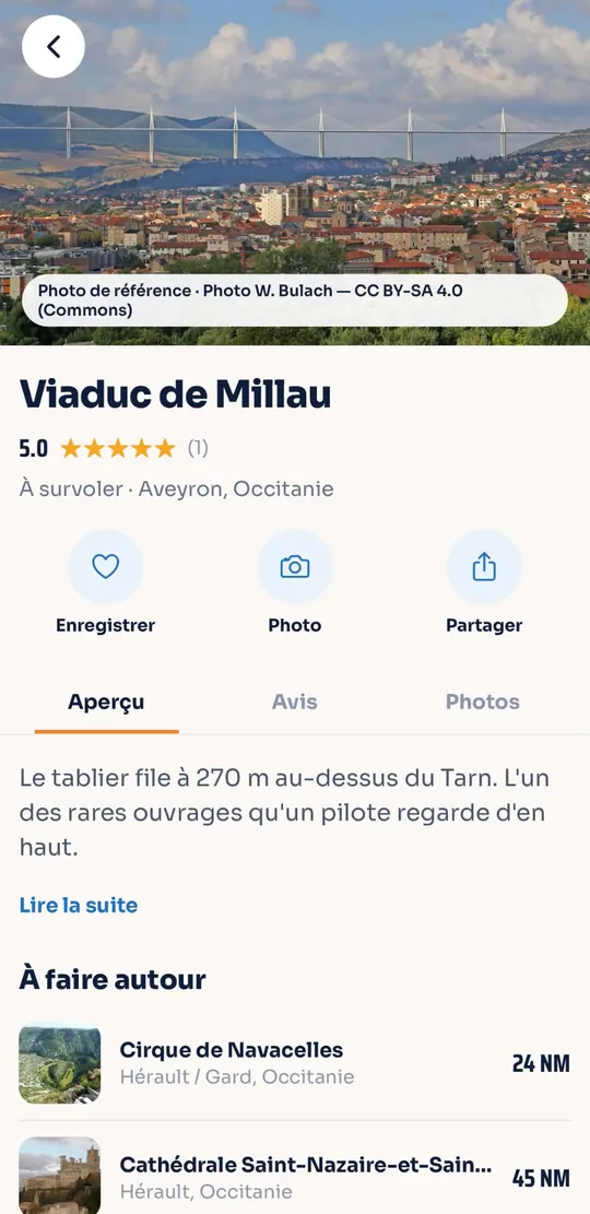 La fiche du viaduc de Millau : note, présentation et spots alentour